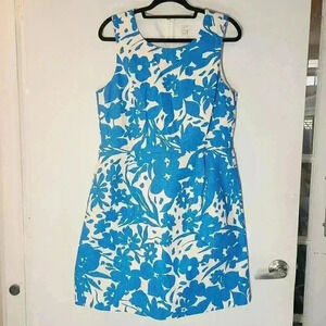 J Crew Cotton Floral Sleeveless Sheath Dress